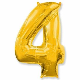 Шар фольгированный / цифра "4" / Подарок на день рождение / Шары воздушные