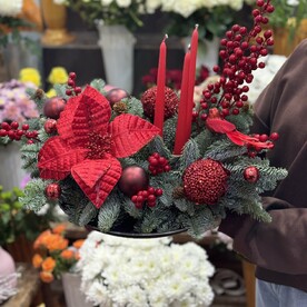 Композиция со свечами на стол