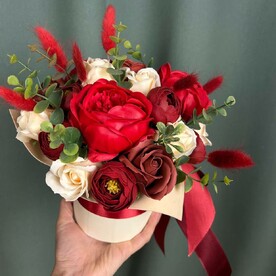 Красное облако. Букет из мыла