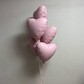 Букет из воздушных шаров-сердец Пыльная Роза
