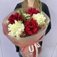 Букет из 5 красно белых роз