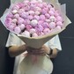 Букет из 51 розовых пионов